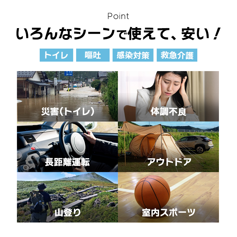 福原の家 防災用携帯トイレ・エチケット袋|凝固剤入り - 画像 (12)