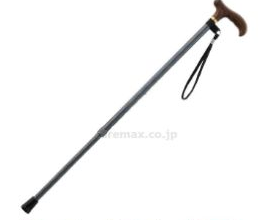 介援隊 スマイルステッキ 伸縮タイプ 細身 CX-07028 シルバーチェック
